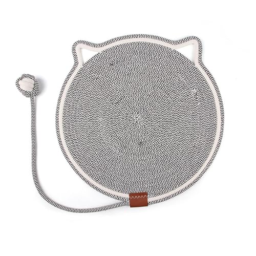 Nybhyjka Kratzpads für Katzen,Horizontaler Katzenkratzer, Runde, horizontale Kratzunterlagen für Katzen mit Hängeohren, Katzenspielzeug, Möbelschutz, Katzenbett zum Krallenschleifen der Katze von Nybhyjka