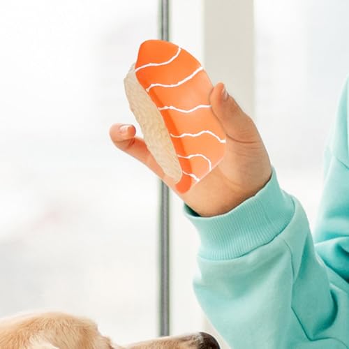 Nybhyjka Sushi Quietschendes Hund Spielzeug, quietschendes Hund Spielzeug Sushi, Nette Hundeszeugnisse mit Squeaker, Latex -Haustraining -Tool für Langeweile und anregendes, interaktives von Nybhyjka