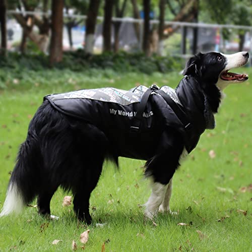 Nyescasa Hundemantel Winter Hundebekleidung Wasserdicht Hundejacke mit Geschirr, Reflektierend, Einstellbar Hunde Winterjacke 3XL für mittelgroße und große Hunde, Outdoor-Sport Winddichte Hundeweste von Nyescasa