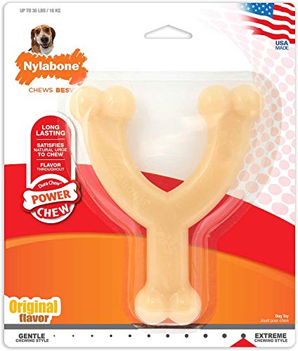 (3 Pack) Nylabone DuraChew Wish Bone Original Flavor Wolf Size Nylon Dog Toy von Nylabone