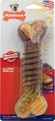 (4 Pack) Nylabone Power Chew X-Large Cheesesteak Flavored Bone Dogs over 50 lb von Nylabone