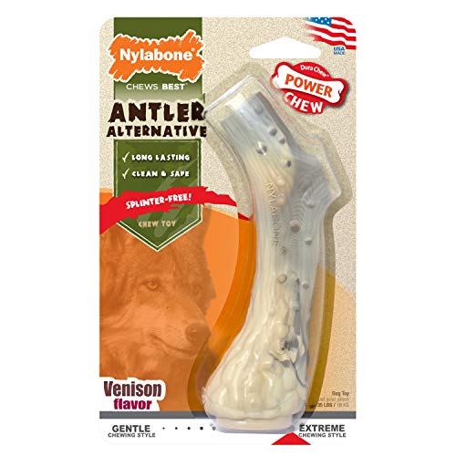 Interpet NAN103PEU Nylabone Kauspielzeug für extreme Kauer, Geweih - Wildgeschmack, M von Nylabone