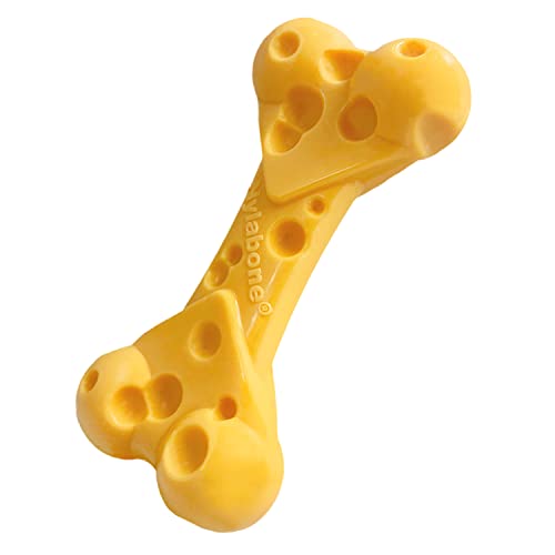 Nylabone Dura Power Chew, Extreme Kauknochen mit Geschmackslöchern, Käsegeschmack, für kleine Hunde bis 11kg von Nylabone