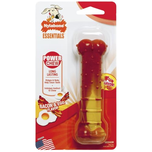 Nylabone Flavor Fun Power Hundespielzeug mit Speck und Ei, Größe M von Nylabone