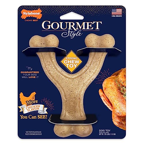 Nylabone Gourmet Style Hundespielzeug, stark, mit Querlenker, klein/normal (1 Stück) von Nylabone