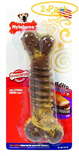 Nylabone Power Chew X-Large Cheesesteak Flavored Bone Dogs over 50lbs - 2 Pack von Nylabone