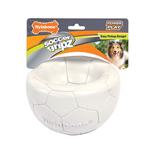 Nylabone Power Play Gripz Hunde-Fußball-Spielzeug mit einfachem Pickup-Design, Größe M, 14 cm von Nylabone