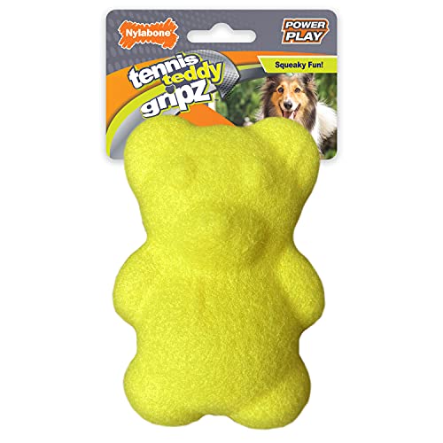 Nylabone Power Play Tennis-Teddy Gripz Bär Hundespielzeug Tennis Medium Teddy (1 Stück) von Nylabone