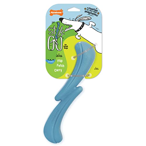 Nylabone Stik-GO Interaktives Hundespielzeug für kleine Hunde, leicht, flexibel, schwimmfähig, zum Apportieren von Hunden und zum kreativen Spielen, 1 Stück von Nylabone