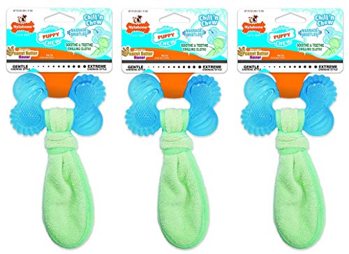 Nylabone Teething Puppy Chill'n Chew Peanut Butter Toy Dogs & Puppies - 3 Pack von Nylabone