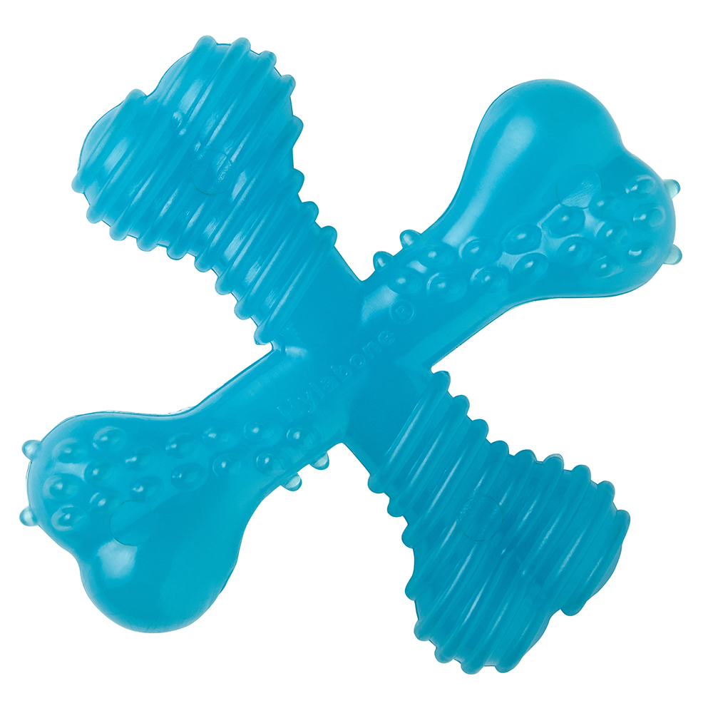 Nylabone Welpen X-Bone Kauspielzeug - L 9 x B 9 x H 3,5 cm von Nylabone