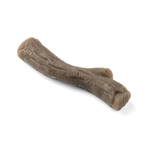 Nylabone maximale Stärke Robustes Extremes Gourmet Querlenker Hundekauspielzeug, infundiert mit zusätzlichem Erdnussbuttergeschmack im gesamten Knochen, mittel, für Hunde 0-16kg von Nylabone