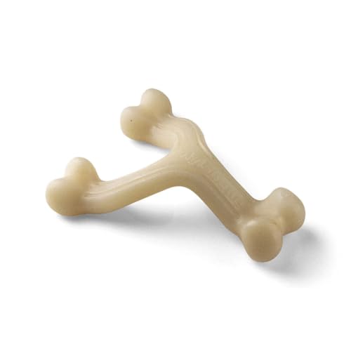 Nylabone maximale Stärke robust Extreme Gourmet Querlenker Hunde Kauspielzeug, mit zusätzlichem Hühnergeschmack im ganzen Knochen, Groß, für Hunde 0-23kg von Nylabone