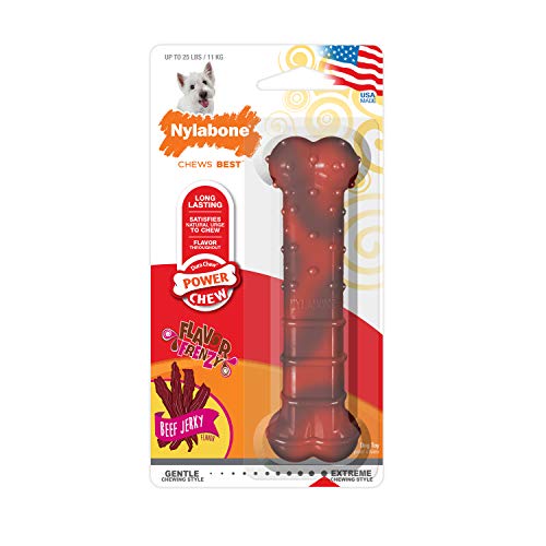 Nylabone Dura Chew Rindfleisch-Jerky-Power-Chew – Kauknochen für extrem stark kauende Hunde - Kleine – für Hunde bis 11 kg von Nylabone