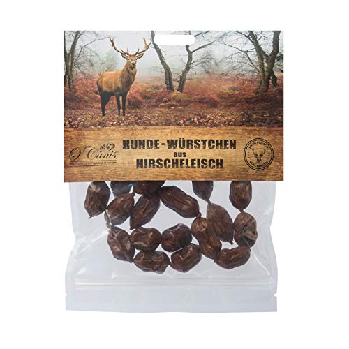 O´Canis Snack Hunde-WÜRSTCHEN 100% Hirschfleisch getreidefrei 100g für Hunde von O'Canis