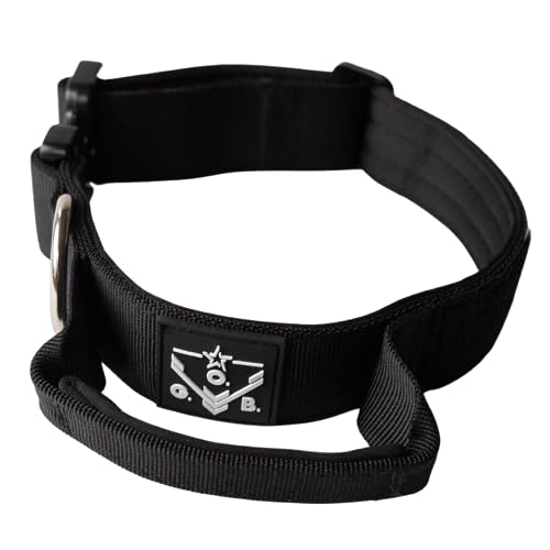 Operation Good Boy Taktisches Halsband (schwarz) – langlebig und stark – inklusive Schnellverschluss-Schnalle und Griff in Militärqualität von O.G.B.