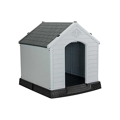 Orion91 Hundehütte für kleine Hunde | Maße 66,5 x 73,6 x 71 cm | Hundehütte aus 100 % recycelbarem und umweltfreundlichem Kunststoff | Hundehütte für den Innen- und Außenbereich von O91