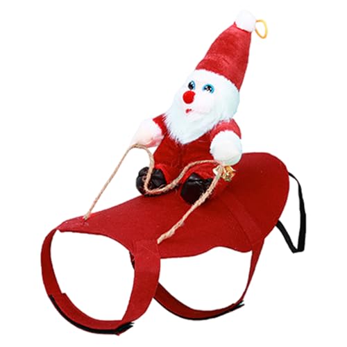 OAJABBGE Holiday Dog Outfit Santa Kostüm Weihnachtsfeier Groß Hunde Katzen Kostüm Haustier Kostüm Zubehör von OAJABBGE