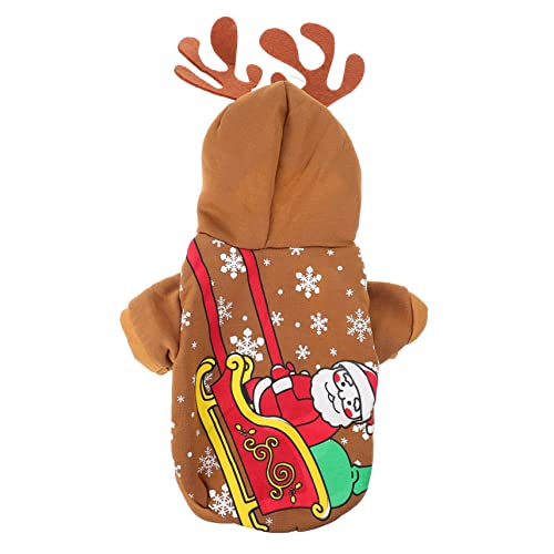 OATIPHO 1stk Hundeweihnachtskleidung Welpenmäntel Für Kleine Hunde Weihnachtsbaum Hundemantel Hundejacke Pullover Für Weihnachtshunde Hunde-Weihnachts-Outfit Stoff Einteilige Hose von OATIPHO