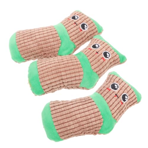 OATIPHO 3St Spielzeug Plüschtier Hund rutschfeste Socken Beinwärmer für Katzen ausgestopfter Welpe Seepferdchen Wanddekoration Wintersocken Quietscher Welpen quietschende Socke singen von OATIPHO