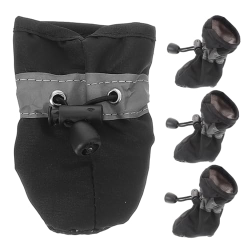 OATIPHO Hundesocke Hundeschuhen 4 Stück Hundeschuhe Hundepflegeset Hundetrockner Pfotenreiniger Für Hunde Hundekotschaufel Stiefel Hundeschermaschinen Haustier Optimales Hundefutter Stoff Black von OATIPHO