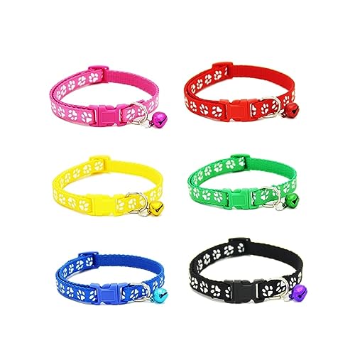 OATIPHO Sicherheitsschnalle 6 Katzenhalsband zentimetrix sicherheitsschloss Katzen für Hunde The Bell jar Grün kleines hundehalsband Verstellbares Haustierhalsband die Katze Farbband von OATIPHO