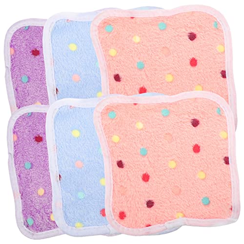 OATIPHO Warme Hamster Pad Meerschweinchen Zubehör 6pcs Compact Liner Matte Korallen Fleece Haustier Bett von OATIPHO