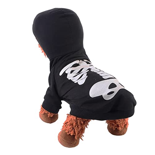 OATIPHO Halloween-kostüme Für Haustiere Großer Hundepullover Halloween-kostüme Für Katzen Halloween-haustierbedarf Katzen-Outfits Cosplay-welpenbekleidung Skelett Baumwolle von OATIPHO