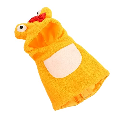 OATIPHO Kleidung Für Haustiere Vogel Papagei Kostüm Weiches Polarfleece-Material Für Weihnachtsfeiern Cosplay Haustiershows Lustiges Design Gelb Größe L von OATIPHO