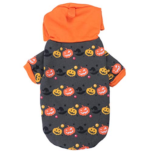 OATIPHO Haustierhundehalloween-Sweatshirt Teufel-Haustier-Overall Halloween-haustierkleidung Katzen-kürbis-Outfit Welpen Kostüme Welpen-Shirt Hundepullover Thermische Kleidung Mit Hut 2XL von OATIPHO