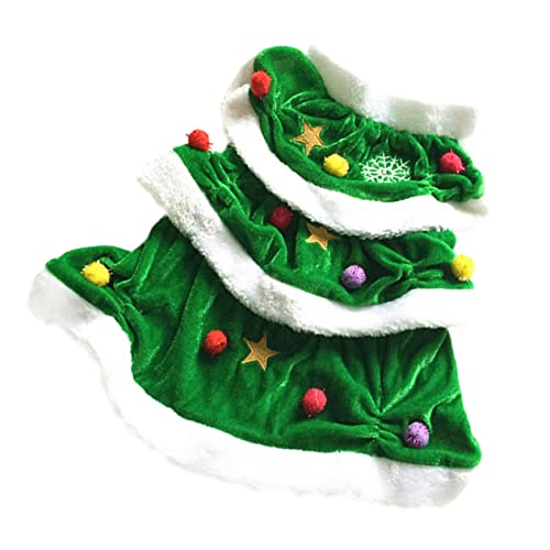 OATIPHO Hundekleid für Festival Weihnachtsbaumkostüm für Hunde Kleidung Weihnachtsmann-Kleid Haustierkleid für Party Hundekleid in Weihnachtsbaumform der Hund Mantel Rock von OATIPHO