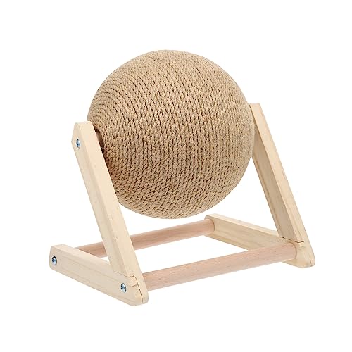 OATIPHO Katze Fangball Katzenkratzer Kleiner Katzenbaum Ferngesteuertes Katzenspielzeug Kratzbaum Für Katzen Katzenleiter Katze Wohnungskatzen Krallenkratzer Für Katzen Khaki Sisal von OATIPHO