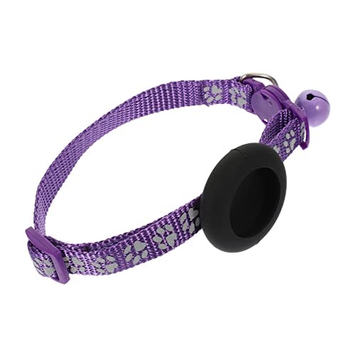 OATIPHO Katzenhalsband Welpen Hundehalsband groß weihnachtshundehalsband Kätzchenhalsband Tracer-Hundehalsband reflektierendes hundehalsband einstellbar Halterung Nylon Violett von OATIPHO