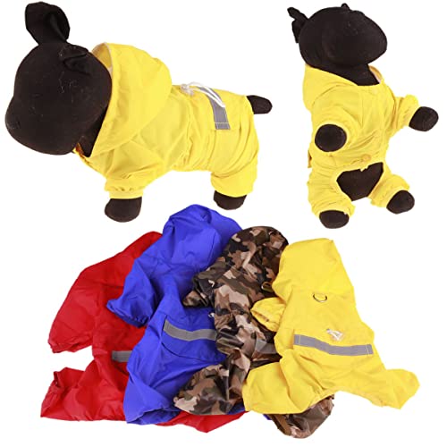 OATIPHO Regenmantel für Haustiere Hunderegenmantel für kleine Rassen Kleiner Hund Regenmantel Regenjacke wimperntusche Haustier Regen Slicker Hund Regen Slicker Schneeanzug rot von OATIPHO