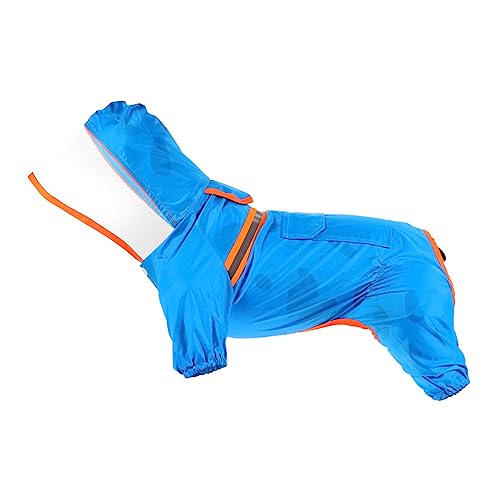 OATIPHO Haustier Regenmantel Reflektierende Streifen Hund Kleidung mit Kapuze Welpen Poncho Stilvolle Outfit von OATIPHO