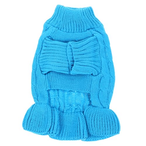 OATIPHO Rollkragenpullover Für Hunde Katze Weste Bequeme Hundekleidung Heimtierbedarf Winterkostüme Für Hunde Welpen Weste Welpenweste Rüschen Acryl Haustierzubehör von OATIPHO