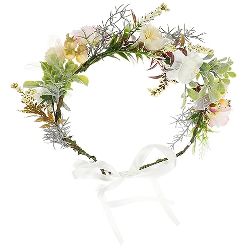 OATIPHO Haustier Katze Hundehalsband Hochzeit Künstlicher Hundeblumenkranz Hundehalsband Hochzeitswelpenkranz Mit Blumenhalsband Für Hunde Zubehör Tragbar Reisen Stoff von OATIPHO