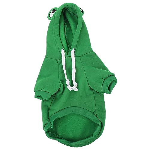 OATIPHO hundemantel Dog Raincoat Dog Coat Kleider warme Hoodies Knopfdesign-Haustierkleidung Bequeme Hundekleidung Frosch schmücken Wintermantel Kapuzenpullover Jacke mit Hut Polyester von OATIPHO