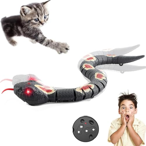 OBEST Smart Schlange Spielzeug,interaktives Spielzeug für Katzen Schlange,Spielzeug Schlange Katzen,elektrische Schlange Spielzeug mit USB und Fernbedienung für Kinder Geschenke, Kinder Streiche von OBEST