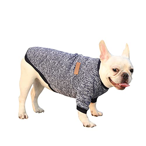 OBiQuzz Hundewesten-Westen-Klassische Kleidungs-Hunde-T-Shirt Sommer-Haustier-gestreifte Welpen-Haustierkleidung Hundepullover 50 cm (Grey, L) von OBiQuzz