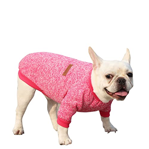 OBiQuzz Hundewesten-Westen-Klassische Kleidungs-Hunde-T-Shirt Sommer-Haustier-gestreifte Welpen-Haustierkleidung Hundepullover 50 cm (Hot Pink, L) von OBiQuzz