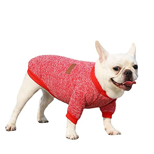 OBiQuzz Hundewesten-Westen-Klassische Kleidungs-Hunde-T-Shirt Sommer-Haustier-gestreifte Welpen-Haustierkleidung Hundepullover 50 cm (Watermelon Red, L) von OBiQuzz