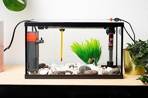 Aquarium Glas mit schwarzem Rahmen, 11 l, komplettes Set von OCEAN BOX ACUARIUM