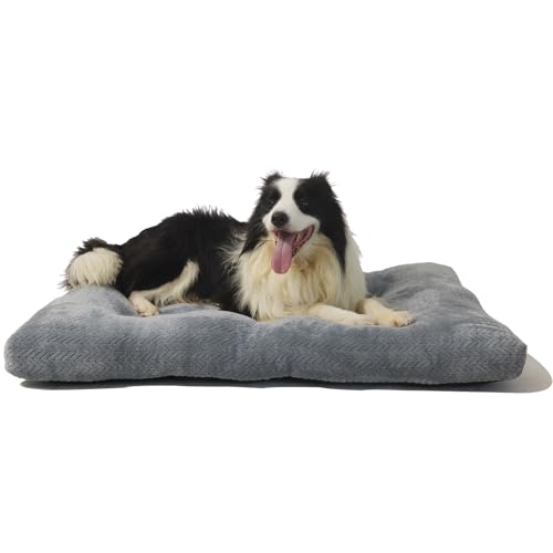 Hundebett für Hundekäfige, 106,7 cm, waschbar, groß, weich und gemütlich, große bequeme Anti-Angst-Pads für Jumbo-Hunde, rutschfeste Unterseite, Welpenbetten für Zwinger oder Käfig, 106,7 x 71,1 cm, von OCEATO