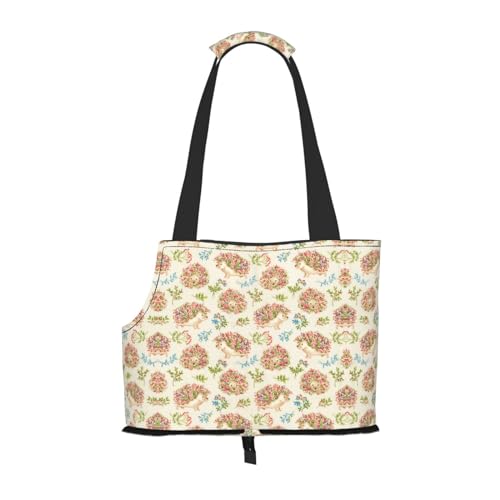 Floral Igel Pet Portable Foldable Shoulder Bag, Dog and Cat Carrying Bag, Suitable for Subway Shopping, Etc. von OCELIO