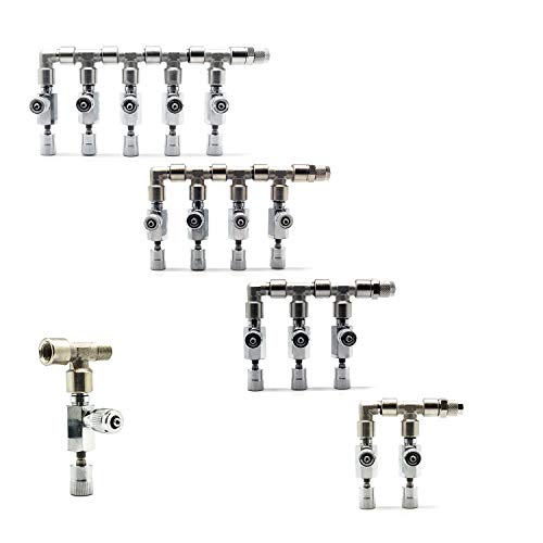 OCOPRO CO2 Verteiler 2er | 3er | 4er | 5er für Aquarium CO2-Anlagen (Für 2 Aquarien) von OCOPRO