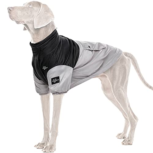 Wasserdichter Hundemantel Warme Hundejacke Winter Fleece-Hundeweste, Reflektierender Winddichte Hundejacke für mittelgroße Hunde mit Geschirrloch von OCSOSO