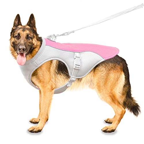 Hunde Kühlweste, Hunde Kühlmantel Fit Hundegeschirr, Einstellbare Kühlung Hund Jacke für kleine, mittlere und große Hunderassen, saugfähige & kühle Hundeweste für Sport heißes Wetter Sommer(XL-Rosa) Hunde Kühlweste, Hunde Kühlmantel Fit Hundegeschirr, Einstellbare Kühlung Hund Jacke für kleine, mittlere und große Hunderassen, saugfähige & kühle Hundeweste für Sport heißes Wetter Sommer(XL-Rosa) von OCSOSO
