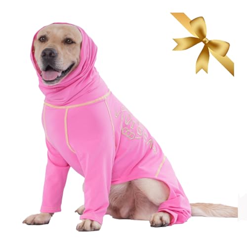 OCSOSO Hund Genesungsanzug Nach Zip Wundschutzanzüge Für Hunde Body Canine Medical Pet Dog Shirt Schutz Wunde Recovery Ersatz Konische Hundehalsband Für Mittlere Und Große Hunde, Rosa XXL von OCSOSO