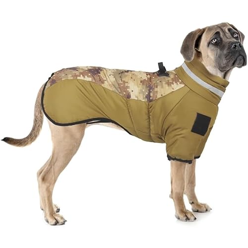 OCSOSO Hundemantel Winter, Hundejacke Hundepullover für Mittlere Große Hunde - Wasserdicht Winterjacke Tarn Hund Thermomantel, Wintermantel Jacke Hunde Mantel mit Beinen (Grün, 4XL) von OCSOSO